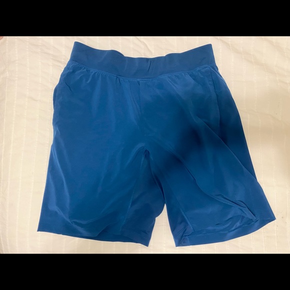 Mens Large Lululemon T.H.E Short With Liner Blue - Picture 2 of 4
